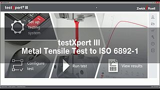 testXpert - uji tarik pada logam untuk ISO 6892-1 dan ASTM E8