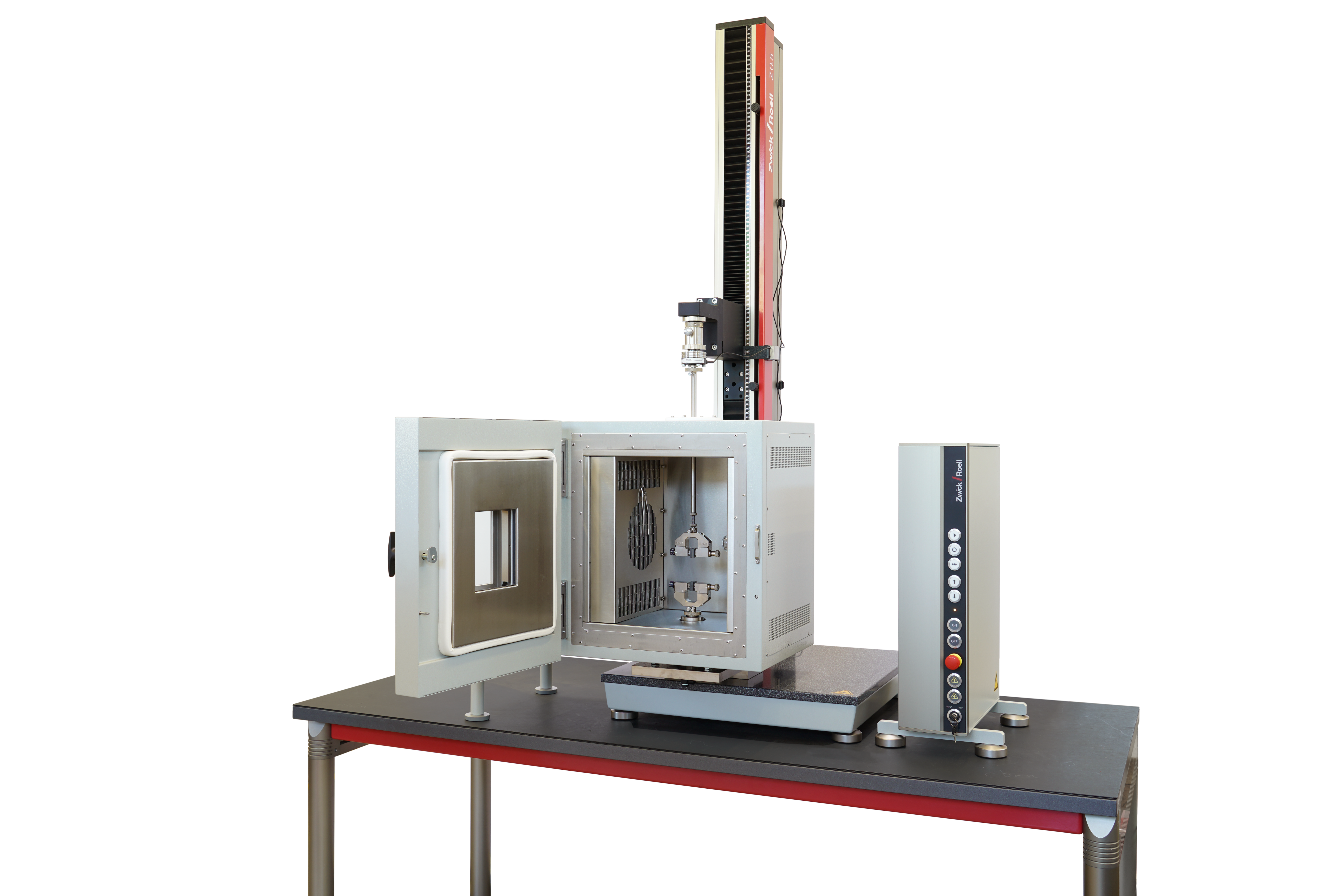 Ruang suhu untuk mesin pengujian material zwickiLine hingga 2,5 kN dan kisaran suhu -50 °C hingga +180 °C