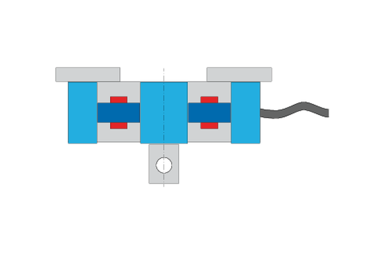 Como funciona uma célula de carga? Gráfico de célula de carga com strain gage sem carga
