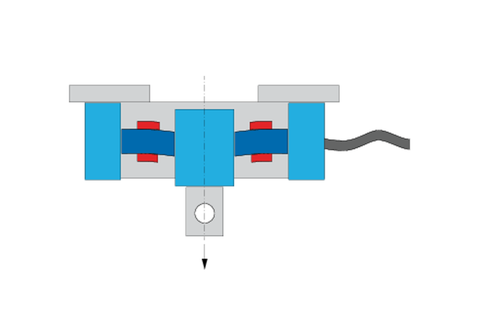 力传感器如何工作？应变片在伸长和压缩状态时的力传感器图示